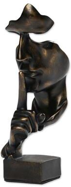 Novica Handmade Silent Gold Resin Sculpture