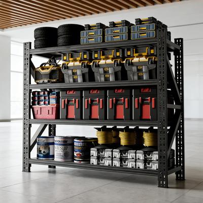 Telepassa Metal Heavy Duty Adjustable Garage Shelves Industrial Storage Unit for Warehouse
