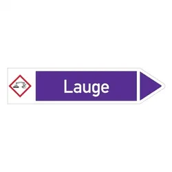 Aufkleber I RKZ-Etikett Lauge,rechts,DIN,violett/weiß,ab 90mm Ø,440x100mm,2/Bogen