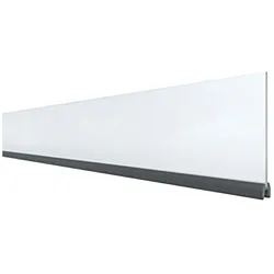 TraumGarten Sichtschutzzaun SYSTEM Dekorprofil Dekor-Matt Kunstglas, SYSTEM WPC/ALU, 15 cm,Adapterleiste Silber