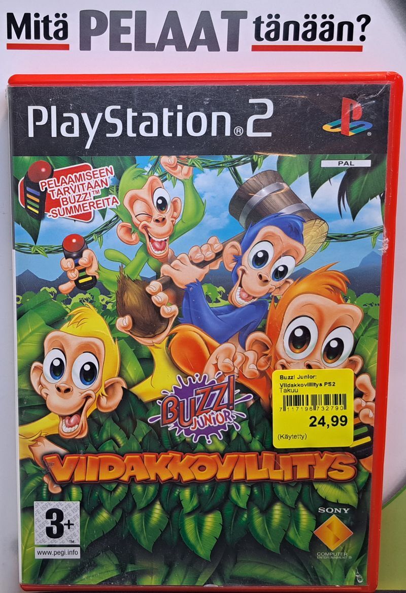 Buzz! Junior: Viidakkovillitys PS2 (Käytetty)