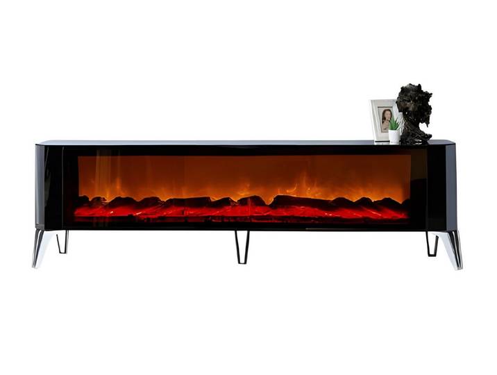 Xlmoebel Lowboard XLMOEBEL TV-Möbel mit Kamineffekt und feuriger Beleuchtung (1 St., 200 x 58 x 40 cm), Made in Europa