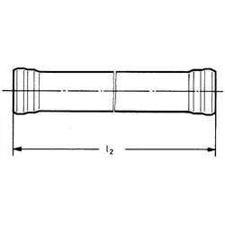 Möck Rohre mit zwei Muffen DN 50 Länge 500 mm