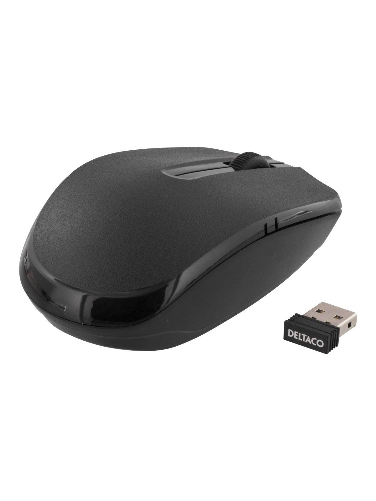 Deltaco MS-798 - Mouse optical 3 buttons wireless - Maus (Schwarz)