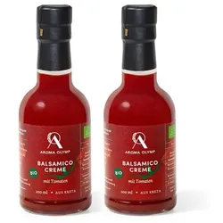 AROMA OLYMP Bio Balsamico Cremes mit Tomate aus Kreta Inhalt 2x 200ml