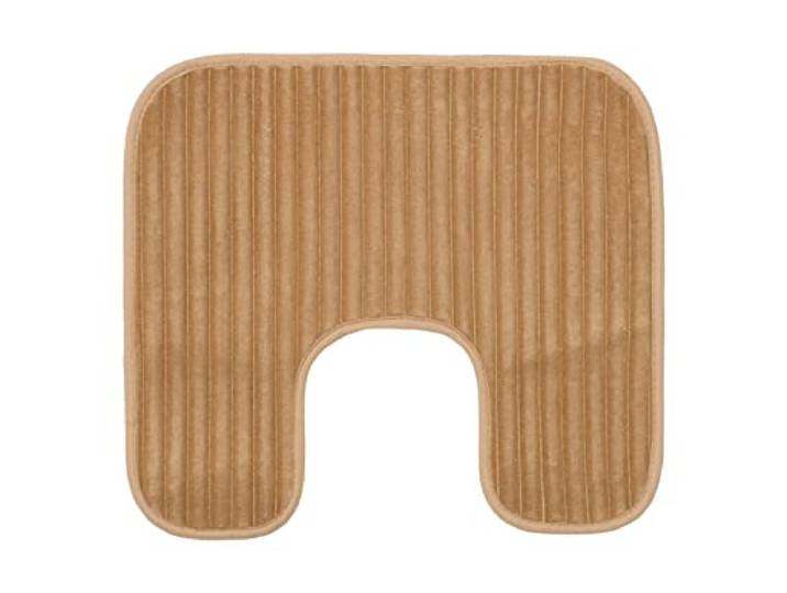 Gözze - Rutschfester Weicher Toilettenteppich in U-Form, 100% Polyester, 50 x 45 cm - Sand