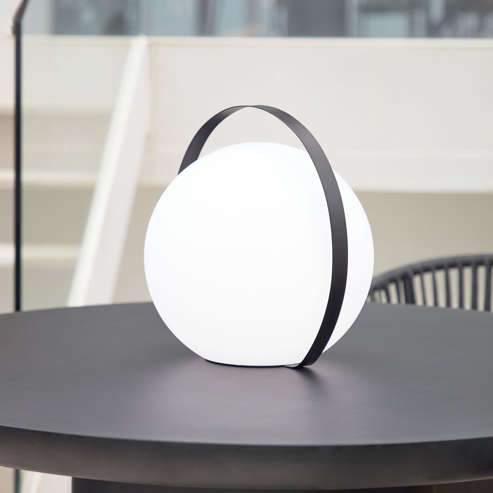Kave Home Dinesh LED Outdoor Tafellamp - Zwart