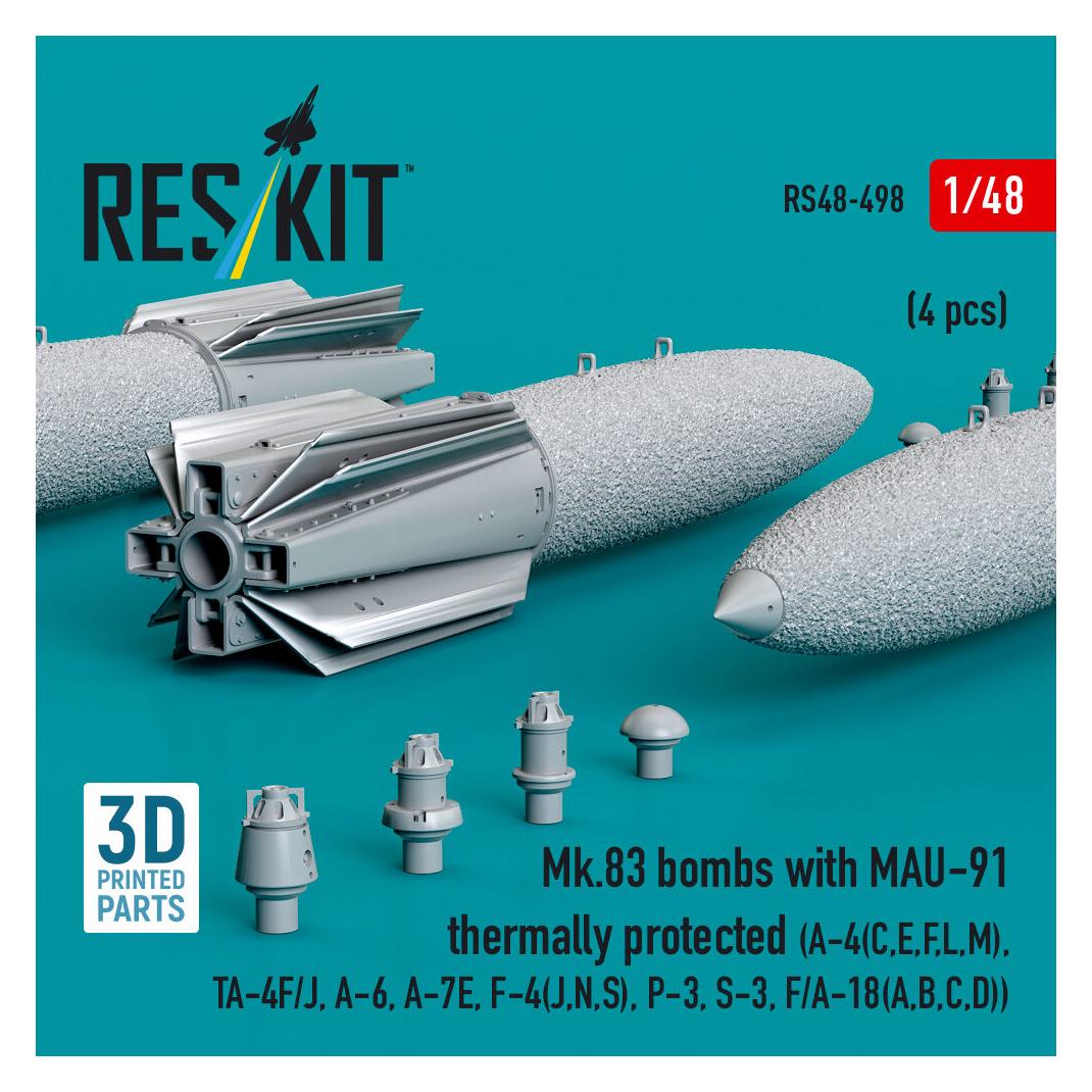 ResKit Mk.83 bombs with MAU-91 thermally protected (4 pcs) (A-4(C,E,F,L,M), TA-4F/J, A-6, A-7E, F-4(J,N,S) (RS48-0498)