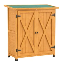 GARTENSCHRANK Tannenholz Gelb