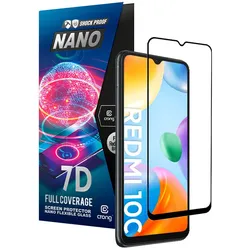 Crong 7D Nano flexibel Glas – bruchsicher Hybridglas 9H für vollständig Display Xiaomi Redmi 10C
