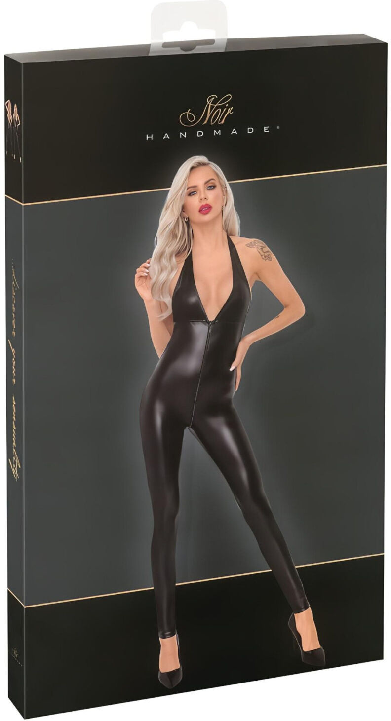 Noir - Halter Neck Jumpsuit (Black) - XL