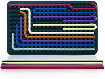 Discount Dollar Deals Montessori Sensory Activity Board For Kids Travel Toy For Motor Skills Development Screen Free Play dark Green