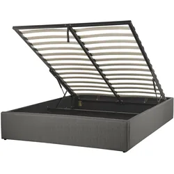 POLSTERBETT 140/200cm Dunkelgrau Dinan