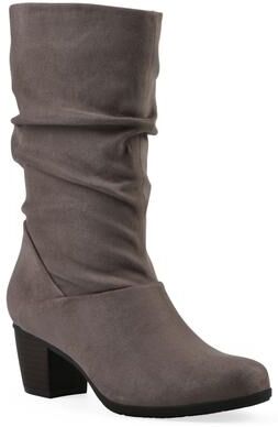 Women's Angelie Mid Shaft Boot by Cliffs in Stone Fabric (Size 9 M)