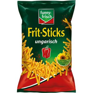 funny-frisch Chips Frit-Sticks ungarisch, Kartoffelsnack, 100g