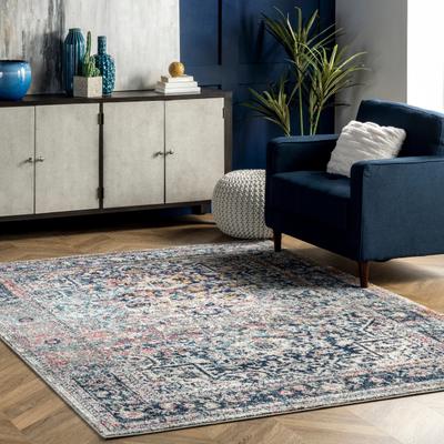 Nuloom Lilah Vintage Medallion Area Rug