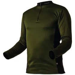 Funktionsshirt langarm "ZIPP-NECK" - XS - waldgrün