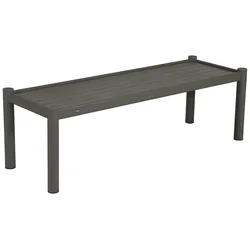 Gartencouchtisch Brad aus Aluminium, modern rechteckig, grün anthrazit, 150x50 cm