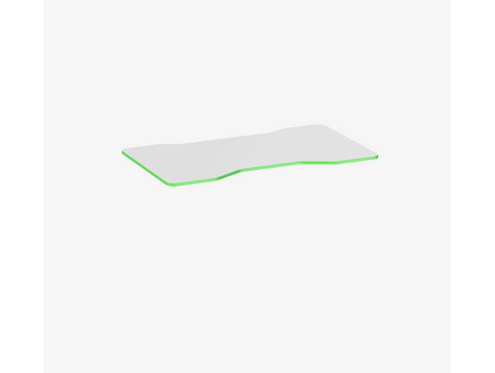 Gaming Tischplatte Weiß Cockpit Topweiß Acid Green 1400 x 800 x 19 mm
