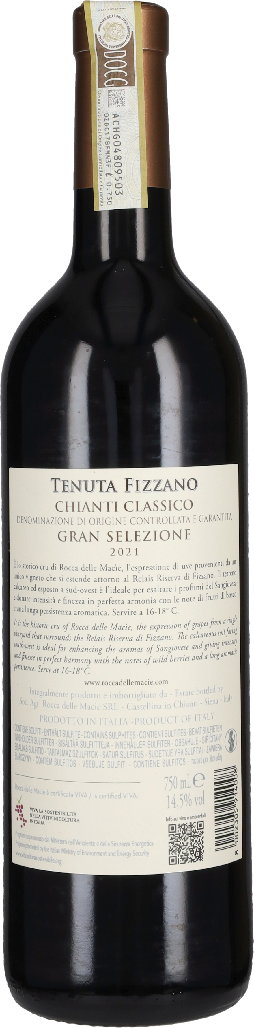 Rocca delle Macie Chianti Classico Gran Selezione Riserva di Fizzano 2021
