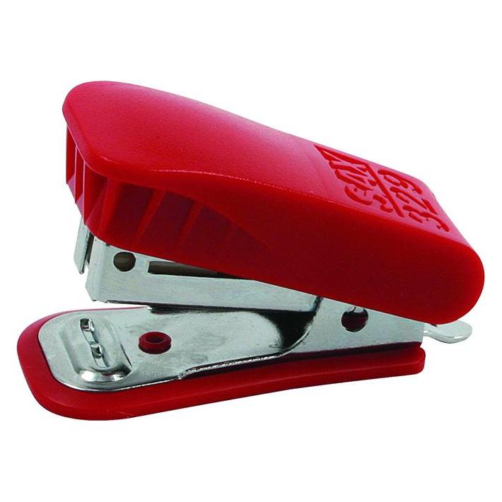 SAX Heftgerät Stapler 329, 20-Blatt-Heftgerät, Rot, Gratis-Heftklammern (20 Blätter) (ISAX329-04)
