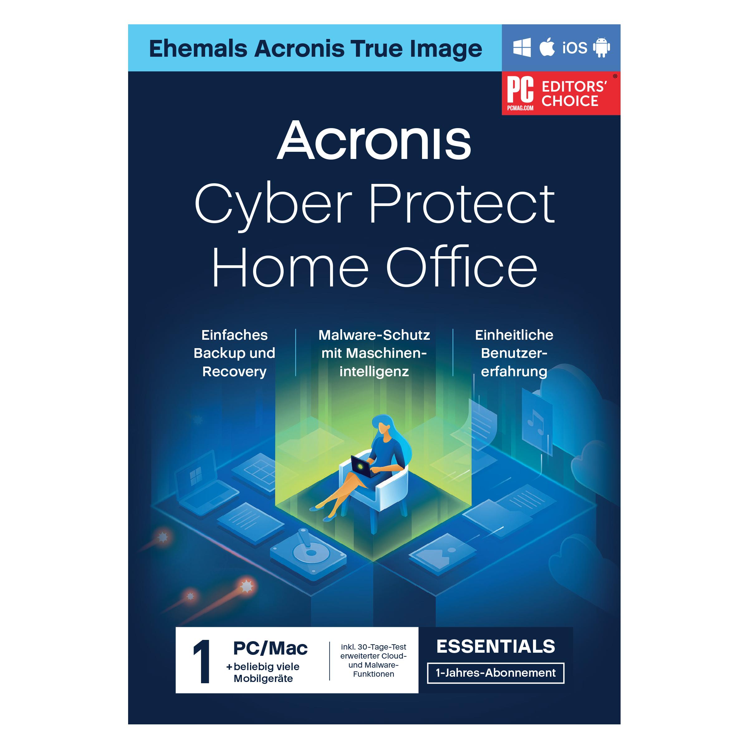 Acronis Cyber Protect Home Office Essentials (1 User, 12 Monate) (HOEASHLOS)