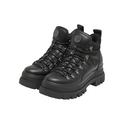Stiefel BUFFALO "Buffalo ASPHA LACE UP HIKE - VEGAN NUBUCK/MESH", Damen, Gr. 38, schwarz, Polyurethan, unifarben, Schuhe Stiefel