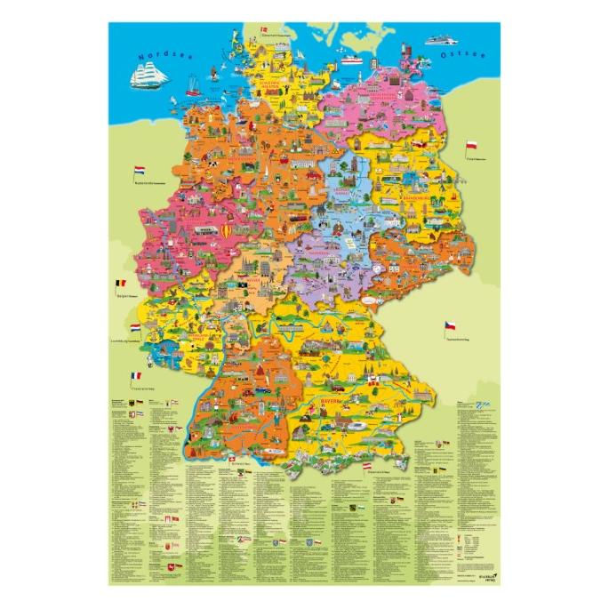 K&S druckbunt Deutschland politisch, Planokarte (41252018)