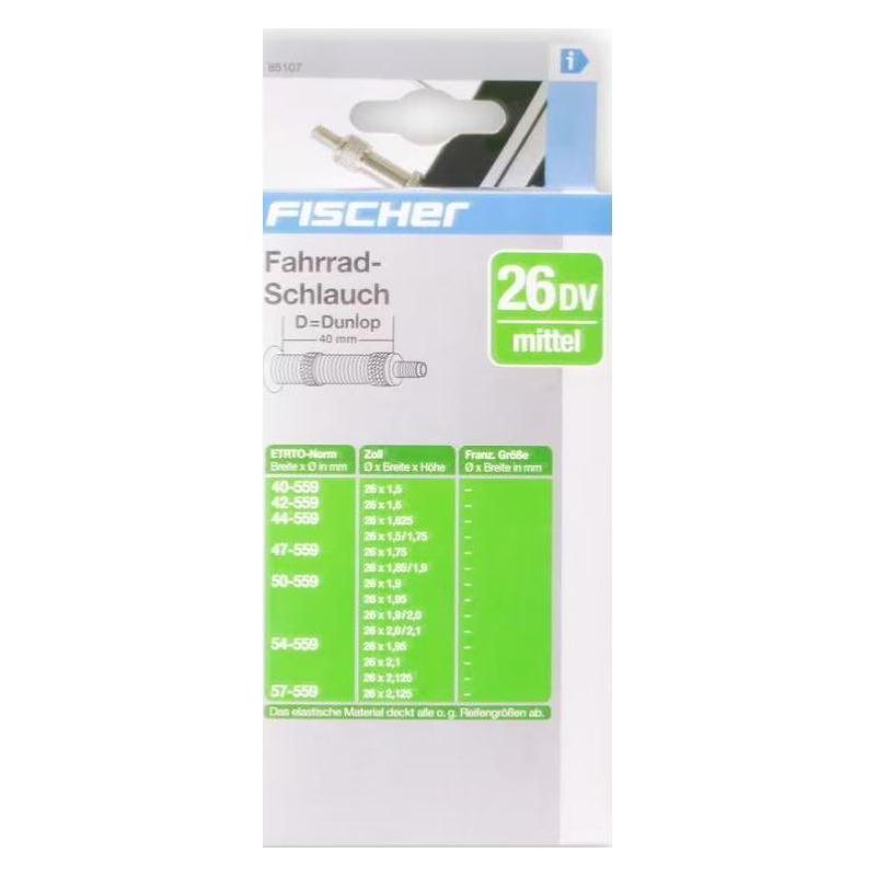 Fischer Fahrrad-Schlauch (Dunlop (DV), 26", 35 mm) (85107)