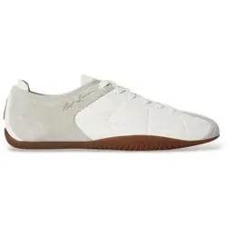 Polo Ralph Lauren für Herren. 809P15758001 Weiße L Racer Sneaker aus Leder (43), Wohnung, Schnürsenkel, Lässig