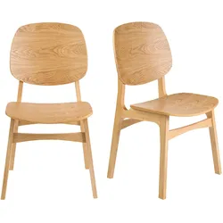 Stühle aus hellem Eschenholz (2er-Set) SOQUETTE