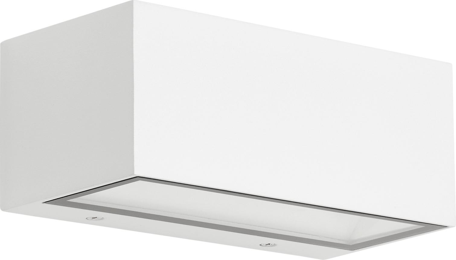 Telefunken LED buitenwandlamp wit metaal-glas IP44 12W 4000K