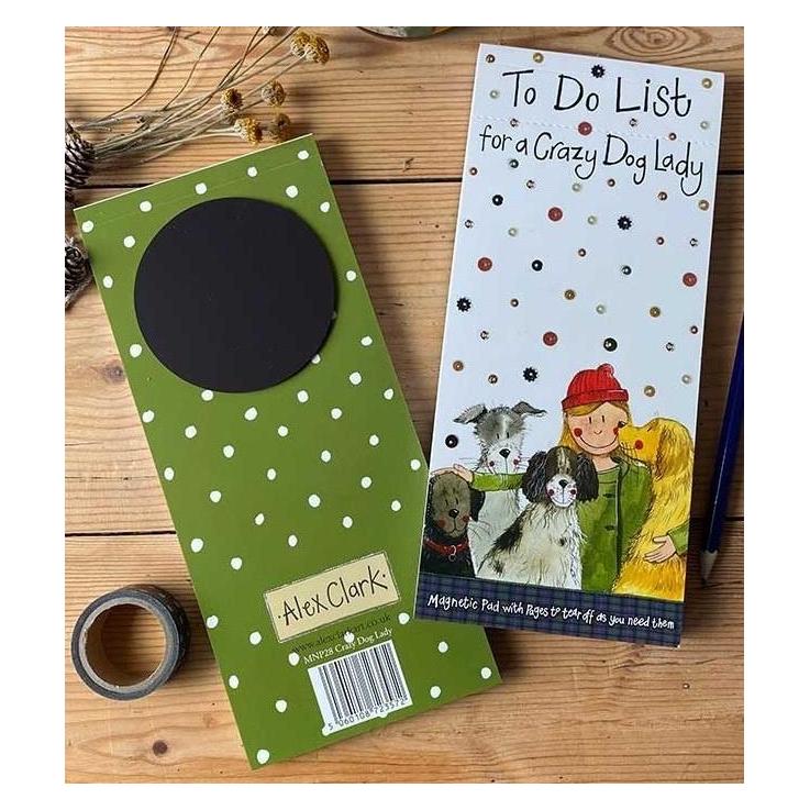 Dtagency Einkaufsliste mit Magnet MNP28 Crazy Dog Lady Dog (Gepunktet) (54611107)
