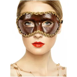 Maskworld Colombina cuoio - Venezianische Maske