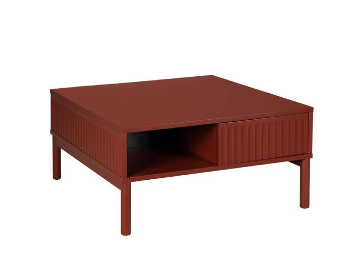 Table basse 80 x 40 x 80cm Rouge/Rouge