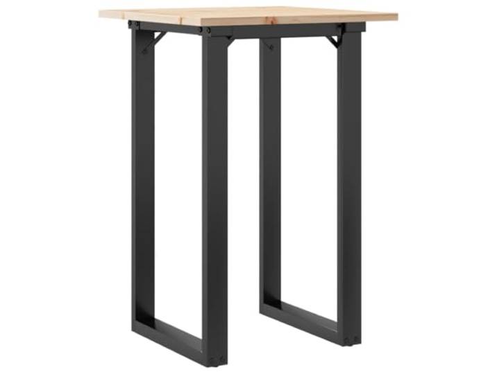 GPUTYGHN Esstisch O-Gestell 50x50x75 cm Massivholz Kiefer und Stahl Massives Kiefernholz, O-Form Gestell, Stabilität, Sicherheit, robuste Tischplatte, Dekoartikel, Esszimmer