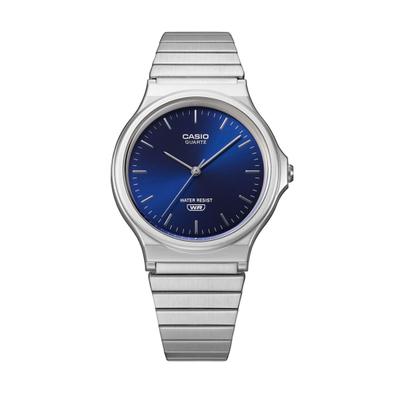 Quarzuhr, blau (edelstahlfarben, blau), CASIO TIMELESS COLLECTION, Armbanduhren, Damen, Quarzuhr, Armbanduhr, Damenuhr, Edelstahlarmband, analog