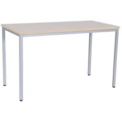 CEHA Besprechung- und Mehrzwecktisch 140 x 70 cm mit Gestell in weißaluminium und Dekor ahorn
