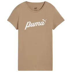 Puma, Damen, Sportshirt, Damen T-Shirt +Schrift beige (S), Beige