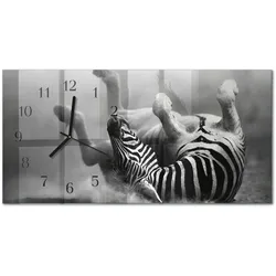 WANDUHR aus Glas 60x30 cm - Rippchen