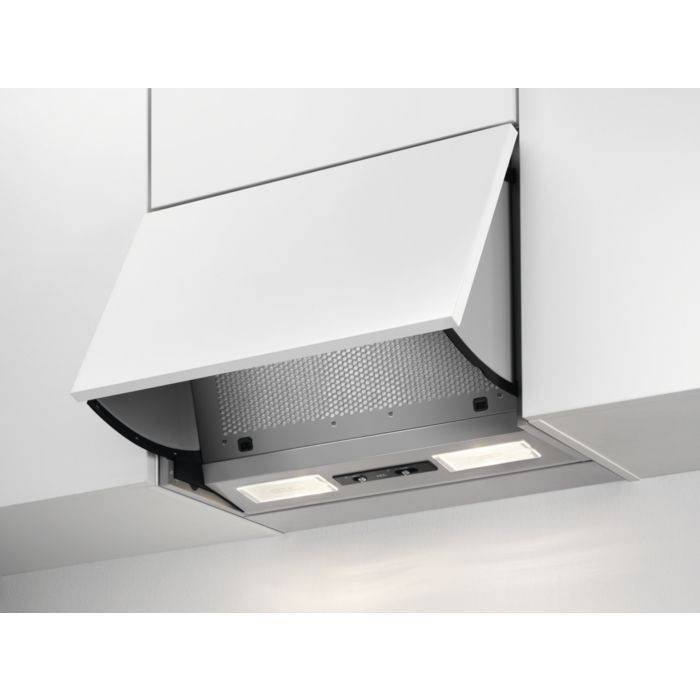 AEG DEB1621S Abluft/Umluft Dunstabzugshaube/Esse Flachschirmhaube 60 cm (Grau) 942 150 823