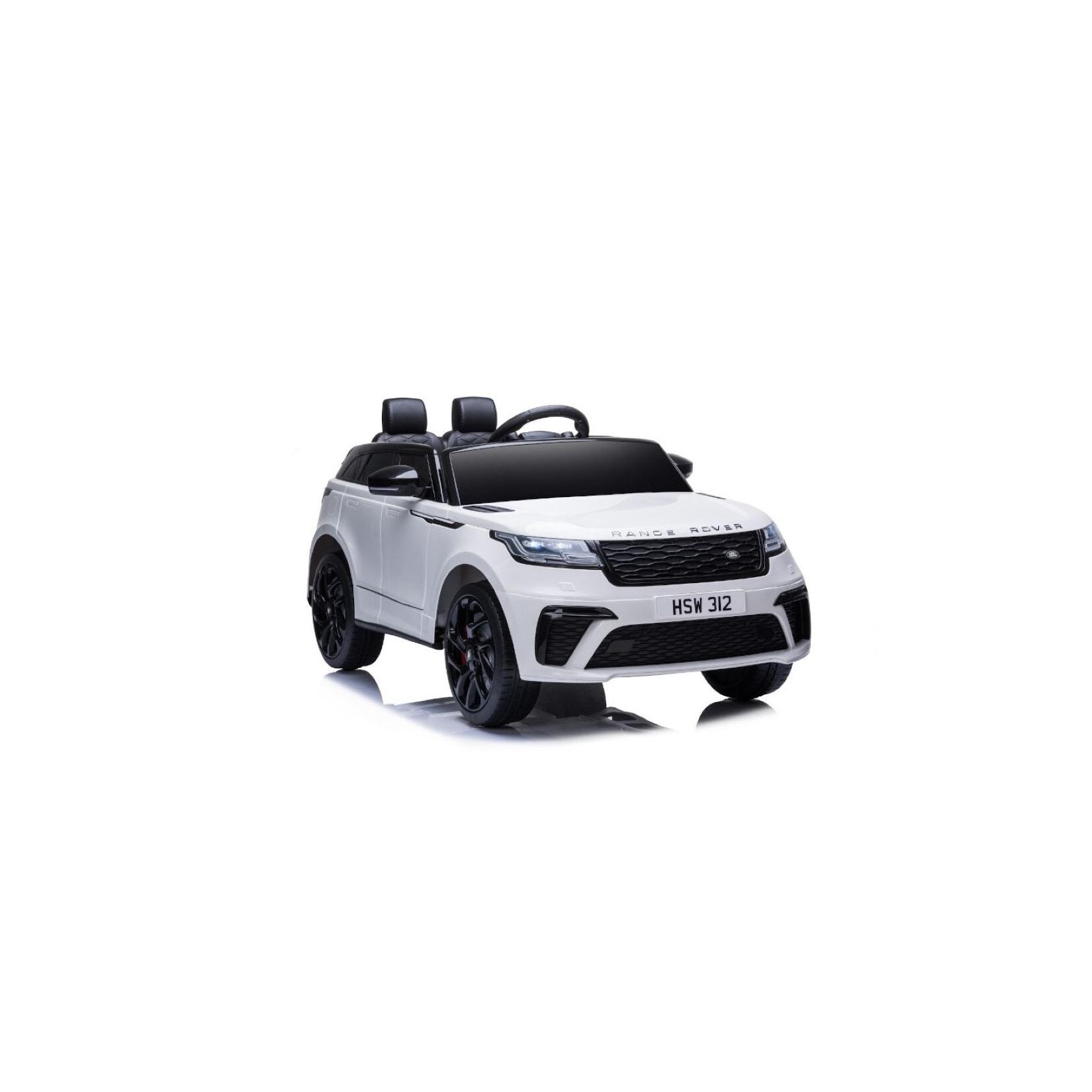 ES-Toys Kinder Elektroauto Range Rover Velar EVA-Reifen Stoßdämpfer Scheinwerfer weiß