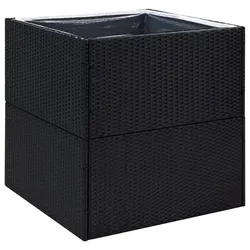 Helloshop26 - Hochbeet für Pflanzen Blumen Terrasse Garten 80 x 80 x 80 cm schwarzes Kunstharzgewebe 02_0037931