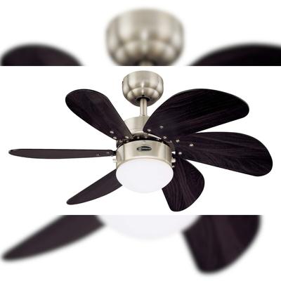 Westinghouse Deckenventilator Turbo Swirl Chrom 76 cm mit Licht 76