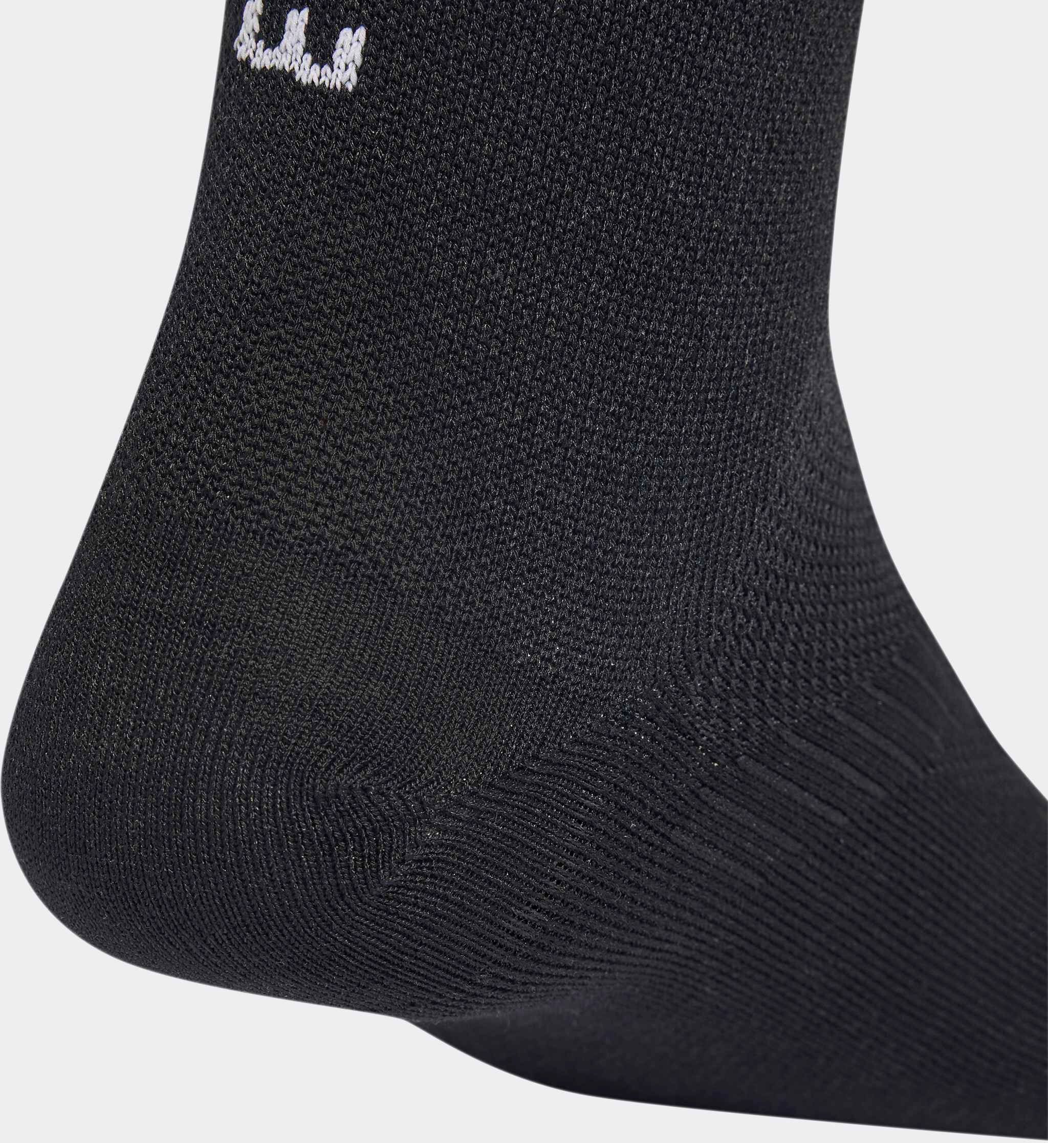 Funktionssocken ADIDAS PERFORMANCE "RUNNING MESSAGE CREW", Gr. M (40/42), schwarz (schwarz, weiß), Obermaterial: 100% Polyamid, Socken Funktionssocken, für Laufen, mit climacool Technologie, neutraler Schnitt schwarz, weiß M (40/42)