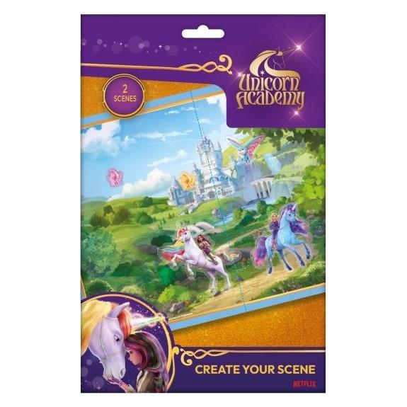 Unicorn Academy Reusable Sticker set - Create your scene - 2 scenes included (170100310)