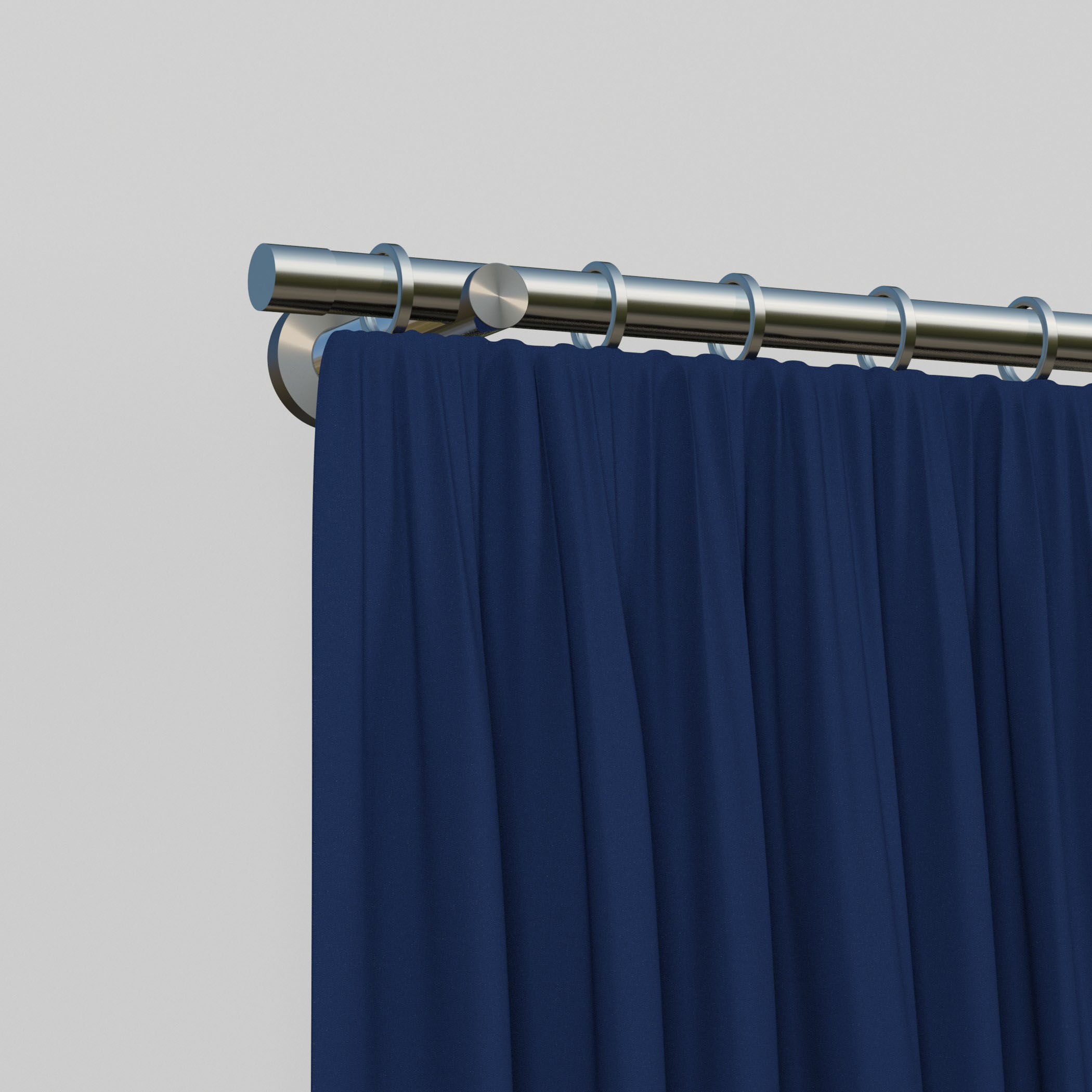 Gardinenstange INDEKO "Linz", silber (edelstahlfarben), L:130cm, Stahl, Gardinenstangen, Komplett-Set inkl. Montagematerial
