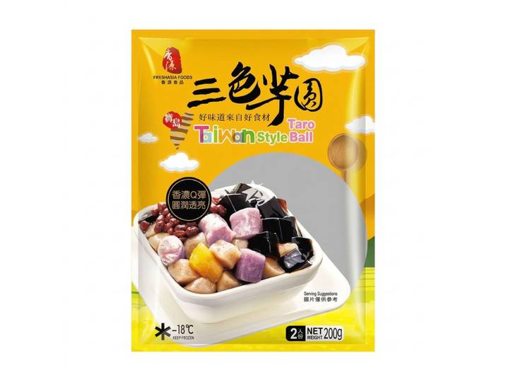FRESHASIA FOODS Taiwanese smaak driekleurige taroballetjes 200 g