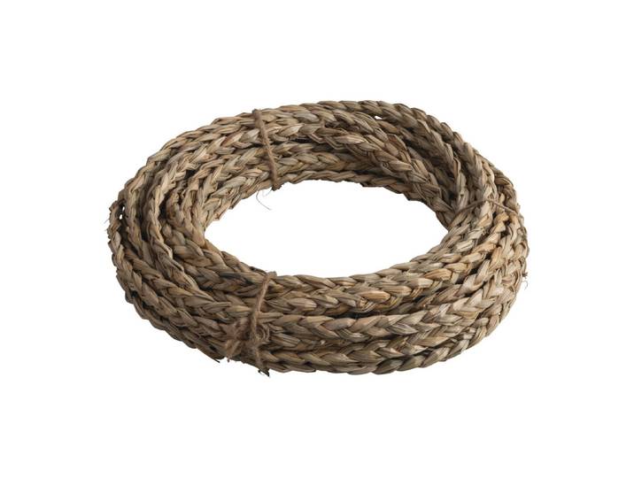Schilfgras Band, 3fach geflochten, 10m, 1cm breit, natur, Bündel 1Stück