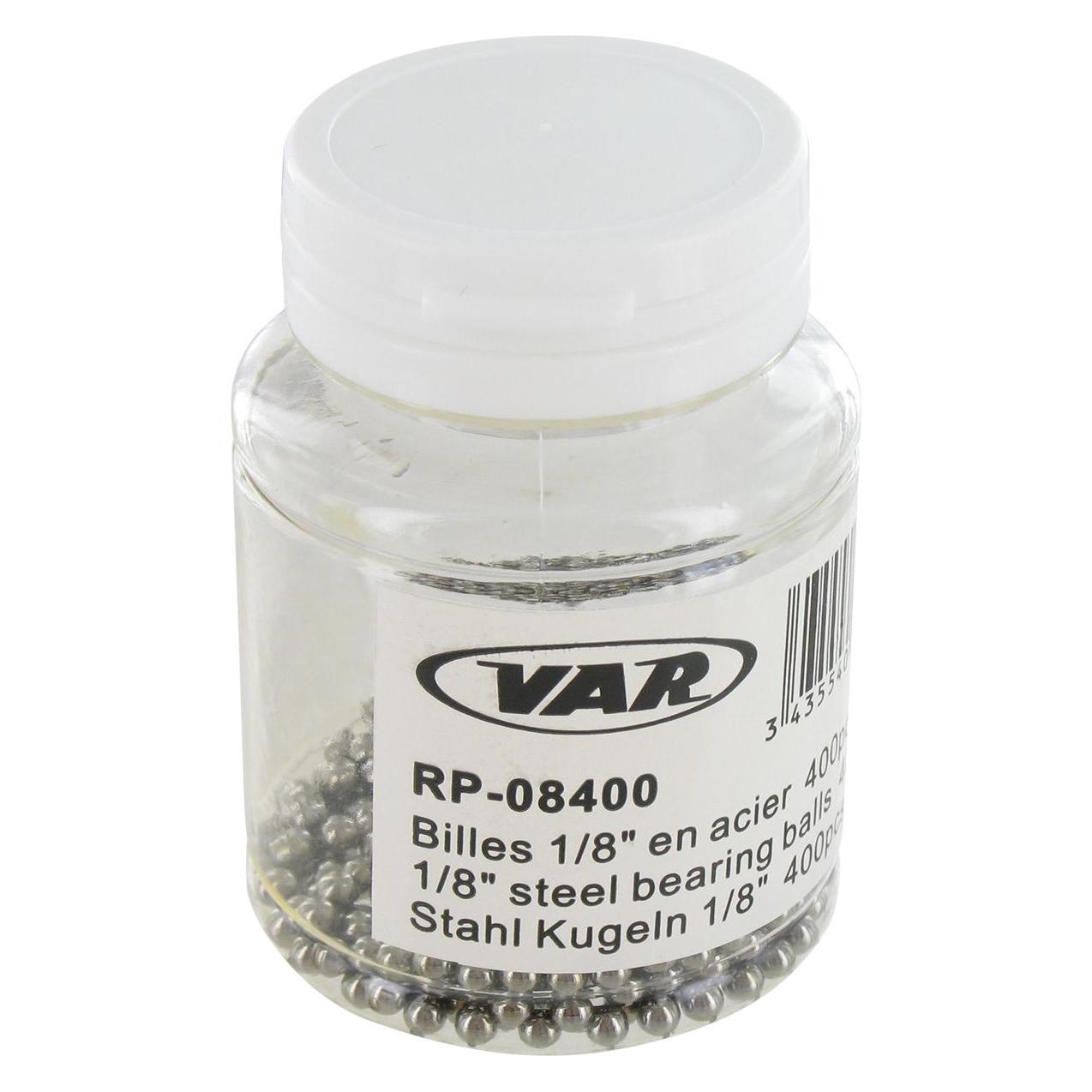 VAR Stahlkugeln 1/8" (3.17mm) Fläschen à 400 Stk. (VARP08400)